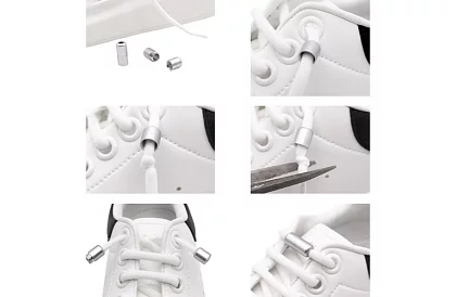 Elastické tkaničky do bot - bez zavazování - bílé