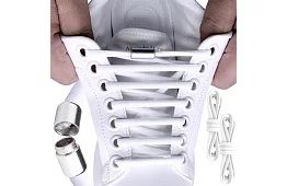 Elastické tkaničky do bot - bez zavazování - bílé