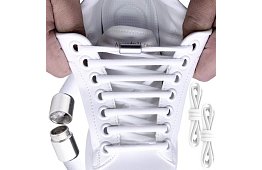 Elastické tkaničky do bot - bez zavazování - bílé