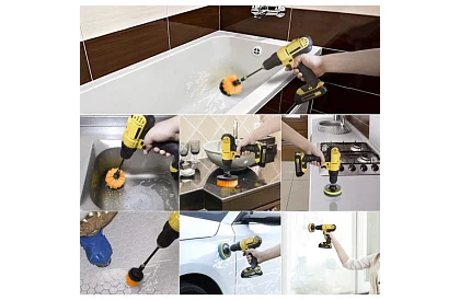 Sada kartáčů na vrtačku – čištění a leštění – 22 ks