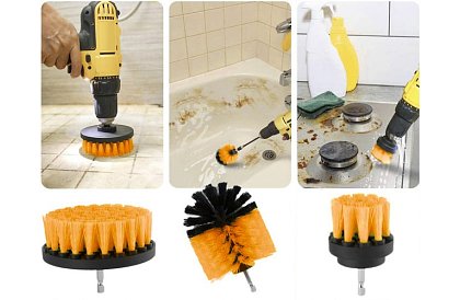 Sada kartáčů na vrtačku – čištění a leštění – 22 ks