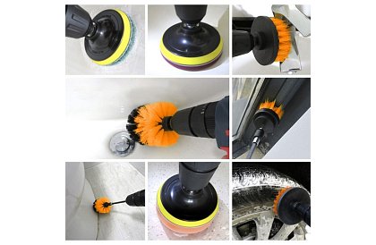 Sada kartáčů na vrtačku – čištění a leštění – 22 ks