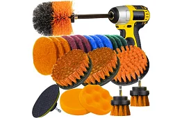 Sada kartáčů na vrtačku – čištění a leštění – 22 ks