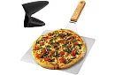 Nerezová lopata na pizzu s dřevěnou rukojetí