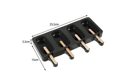 Silikonová forma na nanuky + 50 tyček