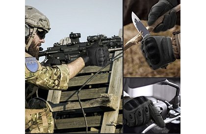 Taktické dotykové rukavice - velikost XL - černé