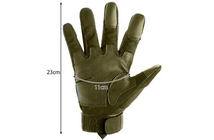 Taktické dotykové rukavice - velikost L - khaki