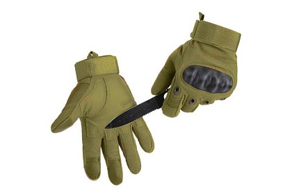 Taktické dotykové rukavice - velikost L - khaki