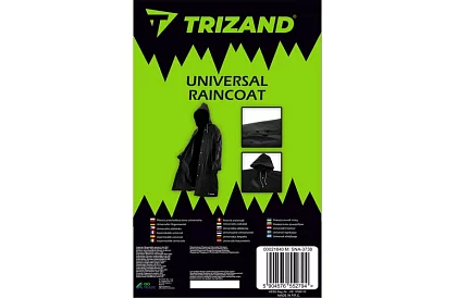 Silná černá oversize pláštěnka