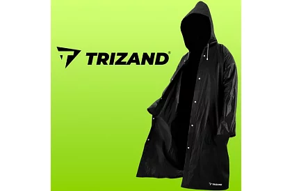 Silná černá oversize pláštěnka