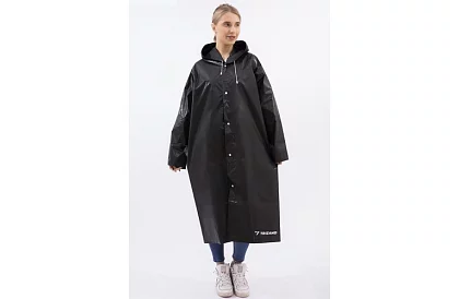 Silná černá oversize pláštěnka