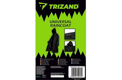 Silná černá oversize pláštěnka