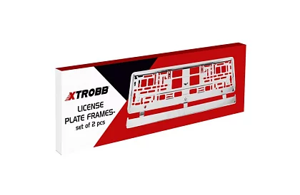 Rámeček pod SPZ – stříbrná – 2 kusy