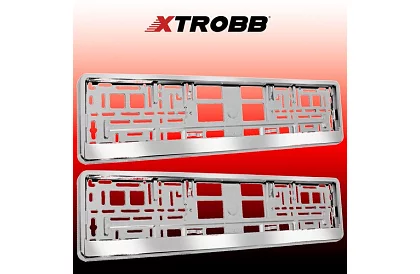 Rámeček pod SPZ – stříbrná – 2 kusy