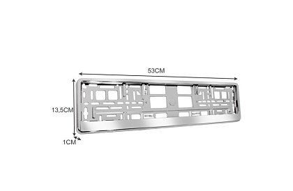 Rámeček pod SPZ – stříbrná – 2 kusy