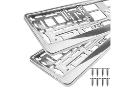 Rámeček pod SPZ – stříbrná – 2 kusy