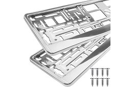 Rámeček pod SPZ – stříbrná – 2 kusy
