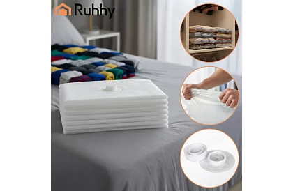 Sada vakuových pytlů 50x70 cm – 10 ks + odsávačka vzduchu