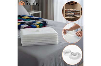 Sada vakuových pytlů 50x70 cm – 10 ks + odsávačka vzduchu