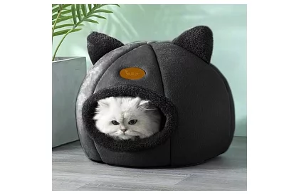 Plyšový pelíšek s oušky - bouda