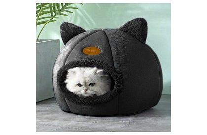 Plyšový pelíšek s oušky - bouda