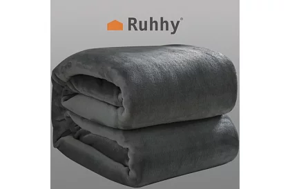 Měkká teplá silná deka 200x160 cm - šedá