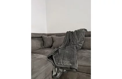 Měkká teplá silná deka 200x160 cm - šedá