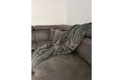 Měkká teplá silná deka 200x160 cm - šedá