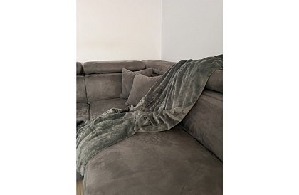Měkká teplá silná deka 200x160 cm - šedá