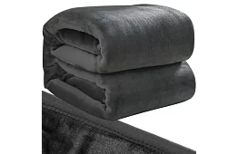 Měkká teplá silná deka 200x160 cm - šedá