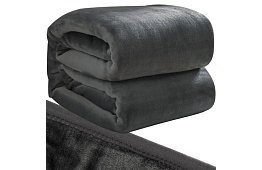 Měkká teplá silná deka 200x160 cm - šedá