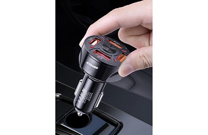 4x USB nabíječka do zapalovače auta + kabel