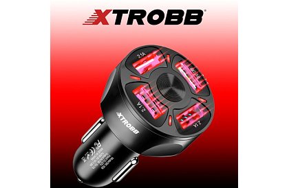 4x USB nabíječka do zapalovače auta + kabel