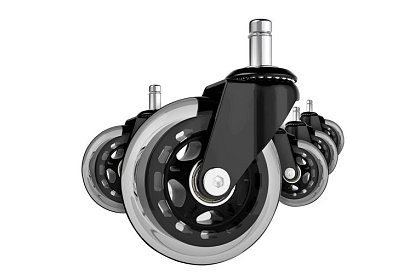 Náhradní gumová kolečka pro židle – sada 5 ks