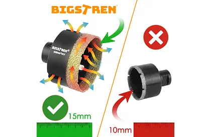 Diamantové děrové vykružováky M14 - 6–68 mm - 13 kusů v sadě