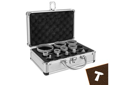 Diamantové děrové vykružováky M14 - 6–68 mm - 13 kusů v sadě