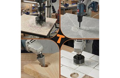 Diamantové děrové vykružováky M14 - 6–68 mm - 13 kusů v sadě