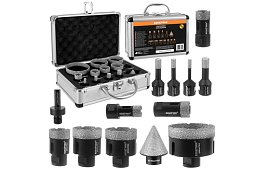 Diamantové děrové vykružováky M14 - 6–68 mm - 13 kusů v sadě