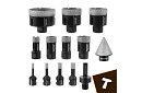 Diamantové děrové vykružováky M14 - 6–68 mm - 13 kusů v sadě