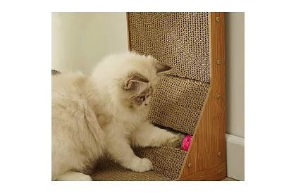 Kočičí škrabadlo s hračkou - DUO