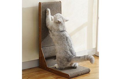 Kočičí škrabadlo s hračkou - DUO