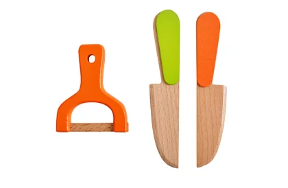 Dřevěná hračka – krájení zeleniny s příslušenstvím - 34 dílů