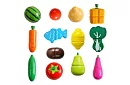 Dřevěná hračka – krájení zeleniny s příslušenstvím - 34 dílů