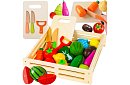 Dřevěná hračka – krájení zeleniny s příslušenstvím - 34 dílů