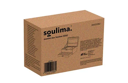 Elegantní semišová šperkovnice - černá