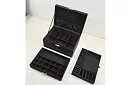 Elegantní semišová šperkovnice - černá
