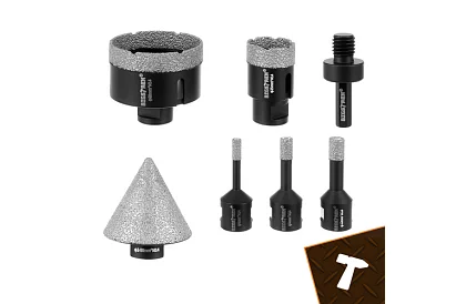 Diamantové děrové vykružováky M14 - 6–68 mm – sada 7 kusů