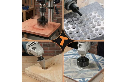 Diamantové děrové vykružováky M14 - 6–68 mm – sada 7 kusů