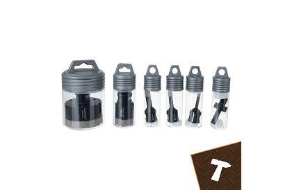 Diamantové děrové vykružováky M14 6–68 mm - sada 7 dilů + adaptér