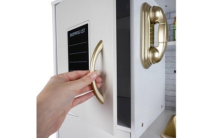 Dřevěná dětská kuchyně XL s příslušenstvím – bílá